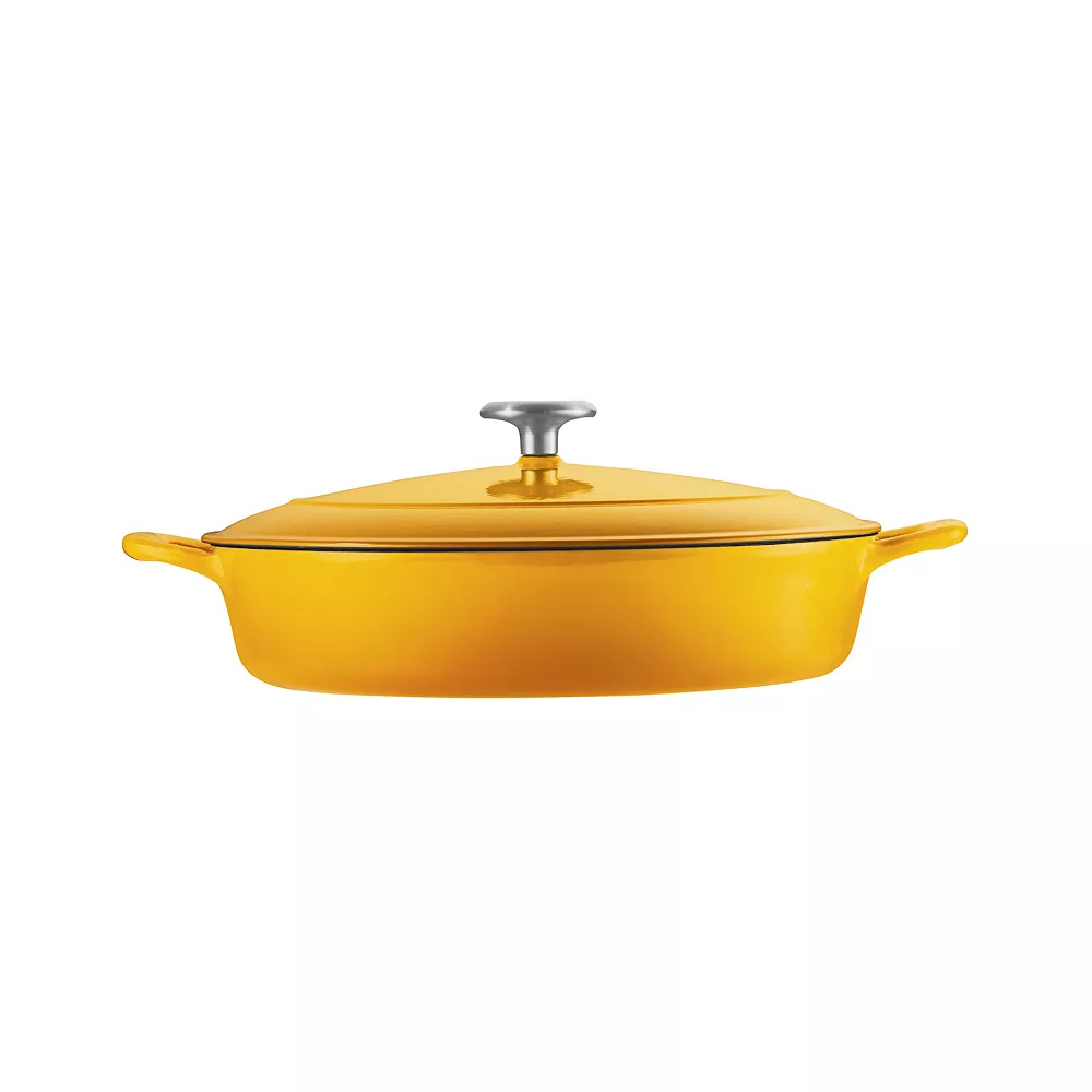 Tramontina Enameled Cast-Iron 4-qt. Covered Braiser 5 Tramontina Enameled Cast-Iron 4-qt. Covered Braiser - Image 3
