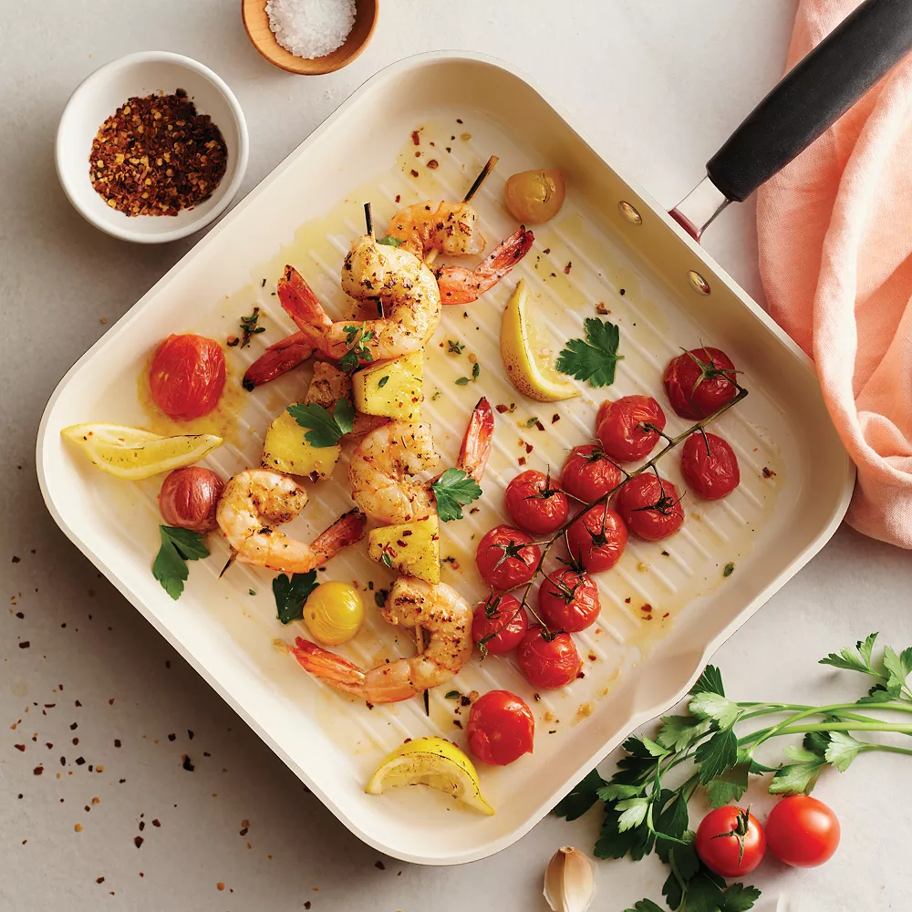 Tramontina Ceramica 11-in. Porcelain Enamel Square Grill Pan 4 Tramontina Ceramica 11-in. Porcelain Enamel Square Grill Pan - Image 2