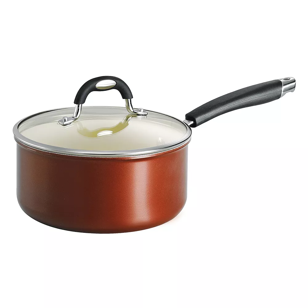 Tramontina Ceramica 3-qt. Porcelain Enamel Covered Saucepan 3 Tramontina Ceramica 3-qt. Porcelain Enamel Covered Saucepan