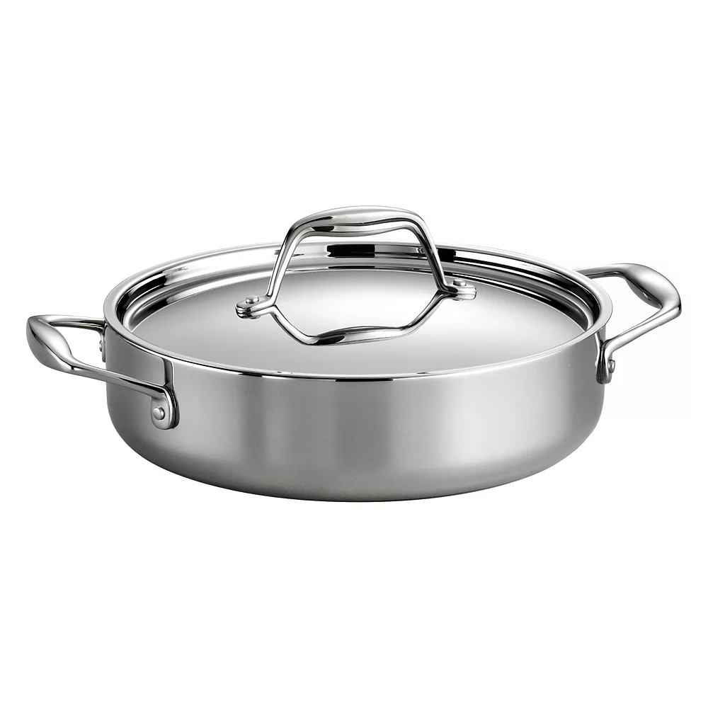 Tramontina Gourmet Tri-Ply Clad Stainless Steel 3-qt. Braiser 3 Tramontina Gourmet Tri-Ply Clad Stainless Steel 3-qt. Braiser