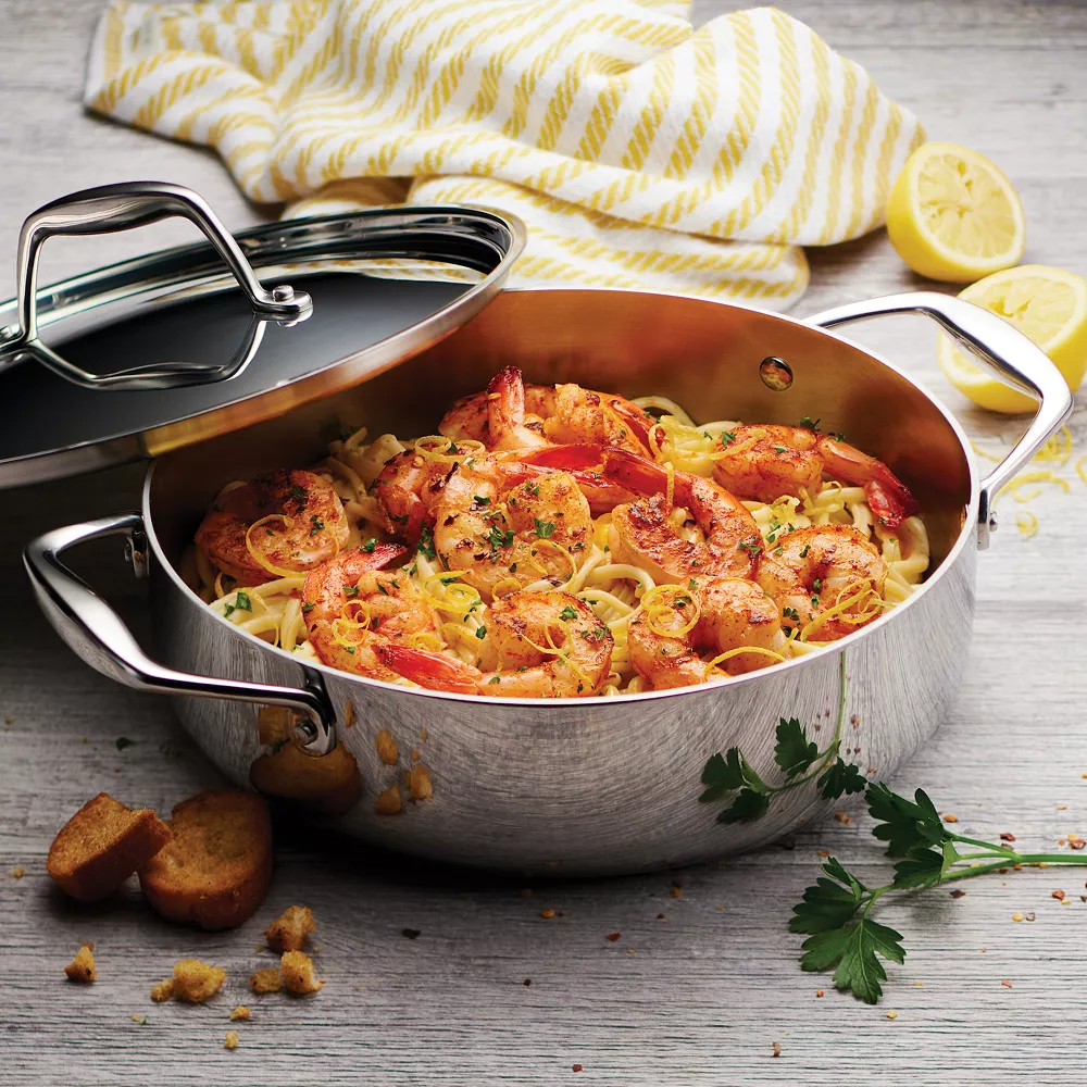 Tramontina Gourmet Tri-Ply Clad Stainless Steel 3-qt. Braiser 5 Tramontina Gourmet Tri-Ply Clad Stainless Steel 3-qt. Braiser - Image 3