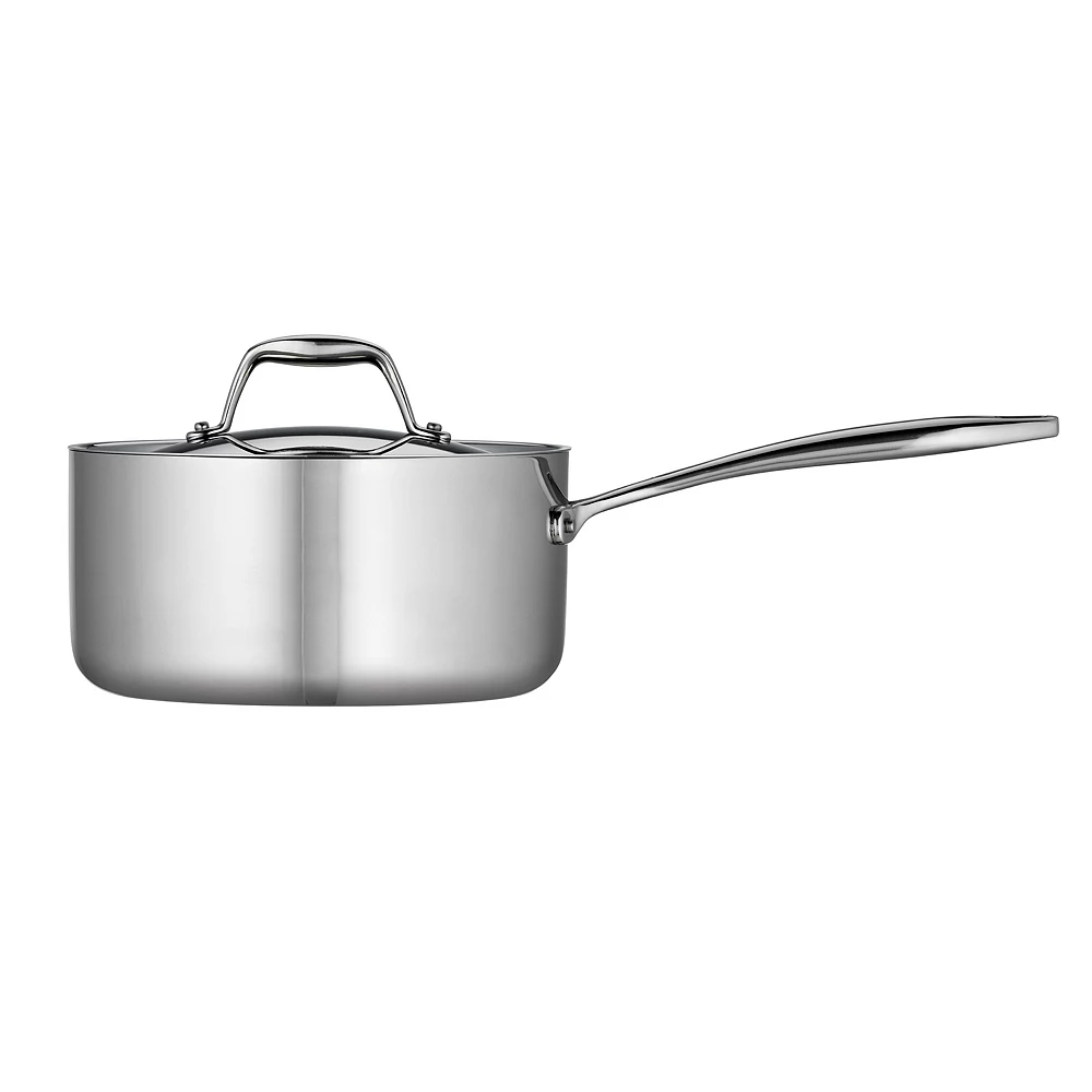 Tramontina Gourmet Tri-Ply Clad Stainless Steel 3-qt. Saucepan 3 Tramontina Gourmet Tri-Ply Clad Stainless Steel 3-qt. Saucepan