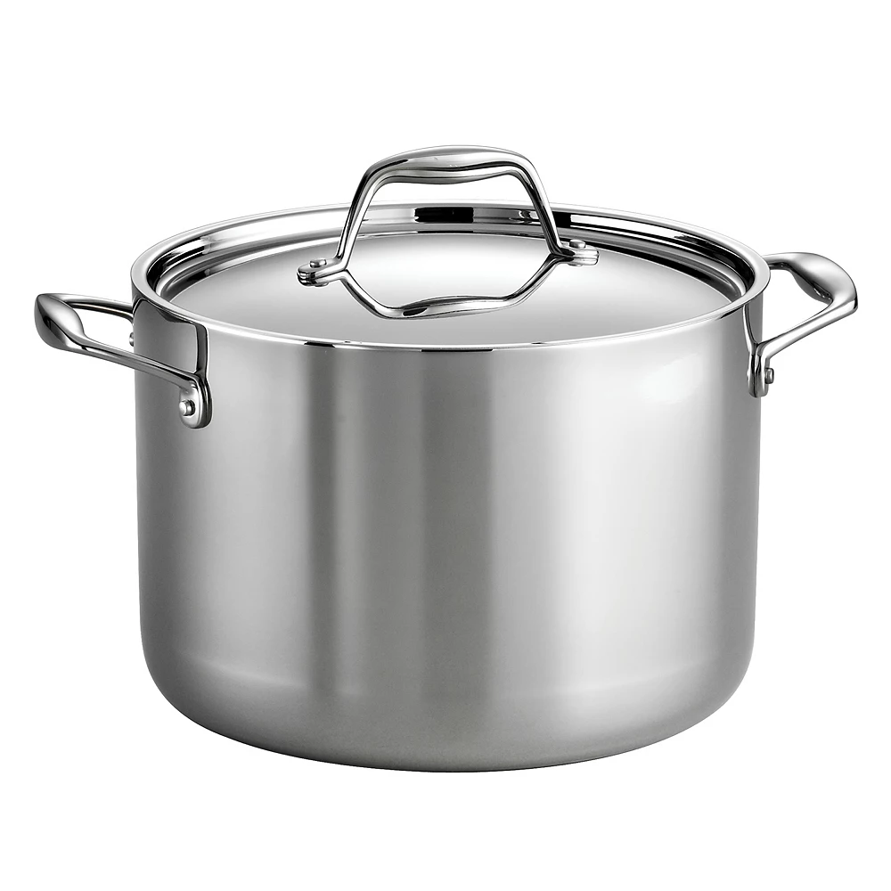 Tramontina Gourmet Tri-Ply Clad Stainless Steel 8-qt. Stockpot 3 Tramontina Gourmet Tri-Ply Clad Stainless Steel 8-qt. Stockpot