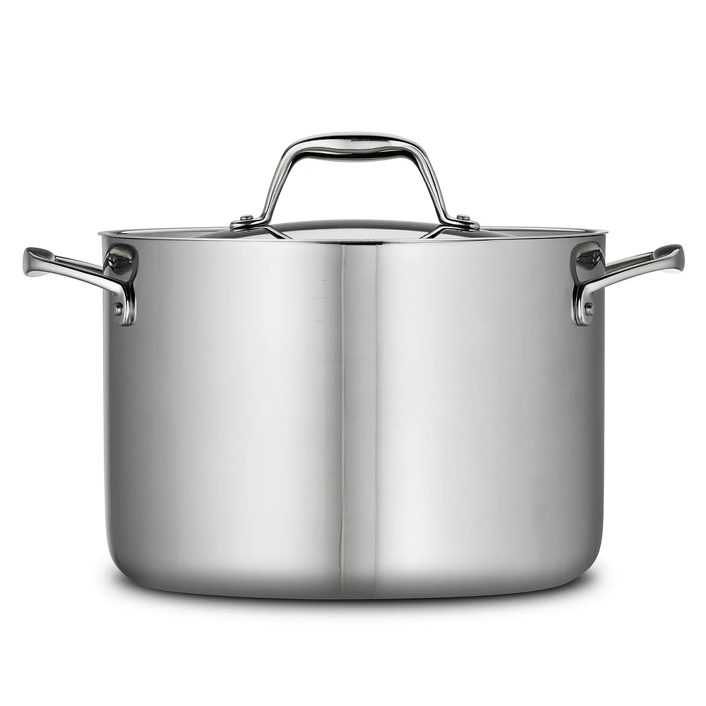 Tramontina Gourmet Tri-Ply Clad Stainless Steel 8-qt. Stockpot 4 Tramontina Gourmet Tri-Ply Clad Stainless Steel 8-qt. Stockpot - Image 2