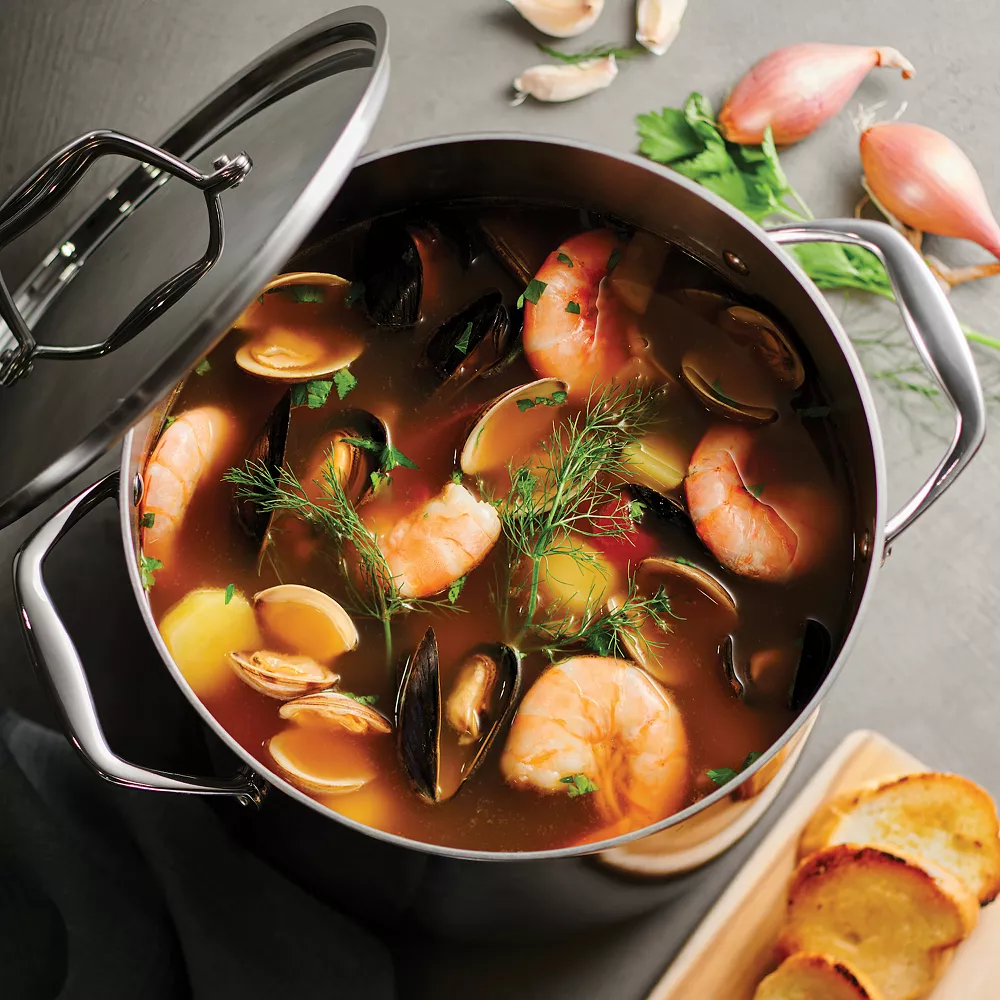 Tramontina Gourmet Tri-Ply Clad Stainless Steel 8-qt. Stockpot 5 Tramontina Gourmet Tri-Ply Clad Stainless Steel 8-qt. Stockpot - Image 3