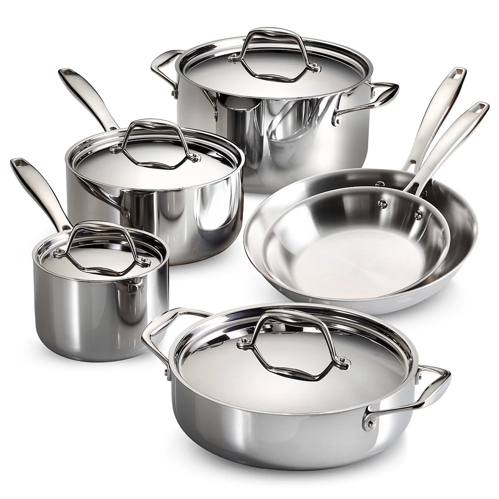 Tramontina Gourmet Tri-Ply 10-pc. Stainless Steel Cookware Set 3 Tramontina Gourmet Tri-Ply 10-pc. Stainless Steel Cookware Set