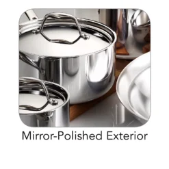 Tramontina Gourmet Tri-Ply 10-pc. Stainless Steel Cookware Set 10 Tramontina Gourmet Tri-Ply 10-pc. Stainless Steel Cookware Set -Tramontina 2070587 ALT2