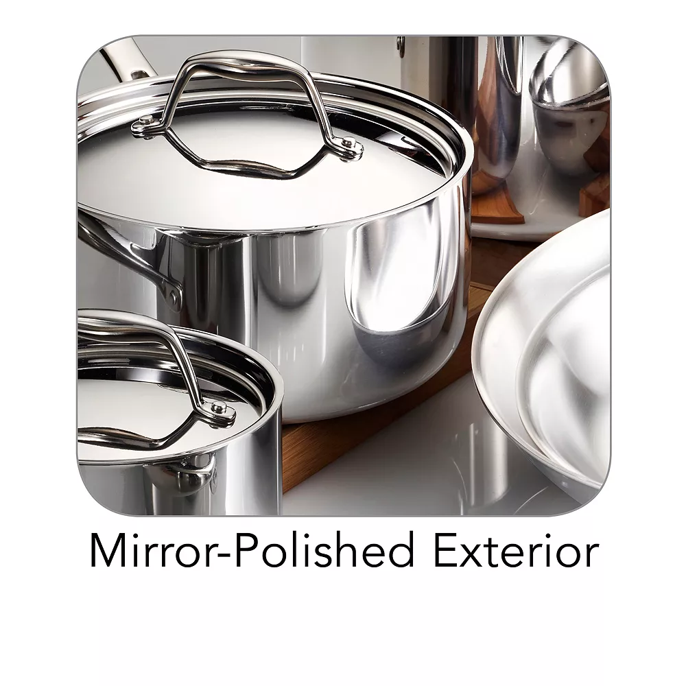 Tramontina Gourmet Tri-Ply 10-pc. Stainless Steel Cookware Set 5 Tramontina Gourmet Tri-Ply 10-pc. Stainless Steel Cookware Set - Image 3