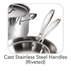 Tramontina Gourmet Tri-Ply 10-pc. Stainless Steel Cookware Set 11 Tramontina Gourmet Tri-Ply 10-pc. Stainless Steel Cookware Set -Tramontina 2070587 ALT3