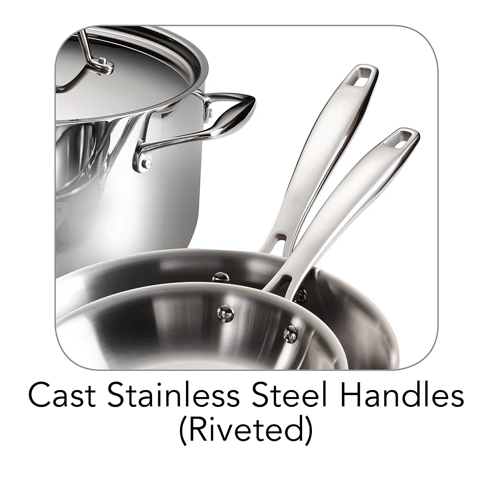 Tramontina Gourmet Tri-Ply 10-pc. Stainless Steel Cookware Set 6 Tramontina Gourmet Tri-Ply 10-pc. Stainless Steel Cookware Set - Image 4