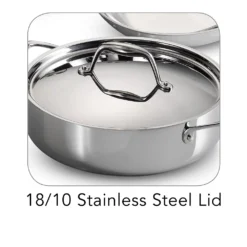 Tramontina Gourmet Tri-Ply 10-pc. Stainless Steel Cookware Set 12 Tramontina Gourmet Tri-Ply 10-pc. Stainless Steel Cookware Set -Tramontina 2070587 ALT4