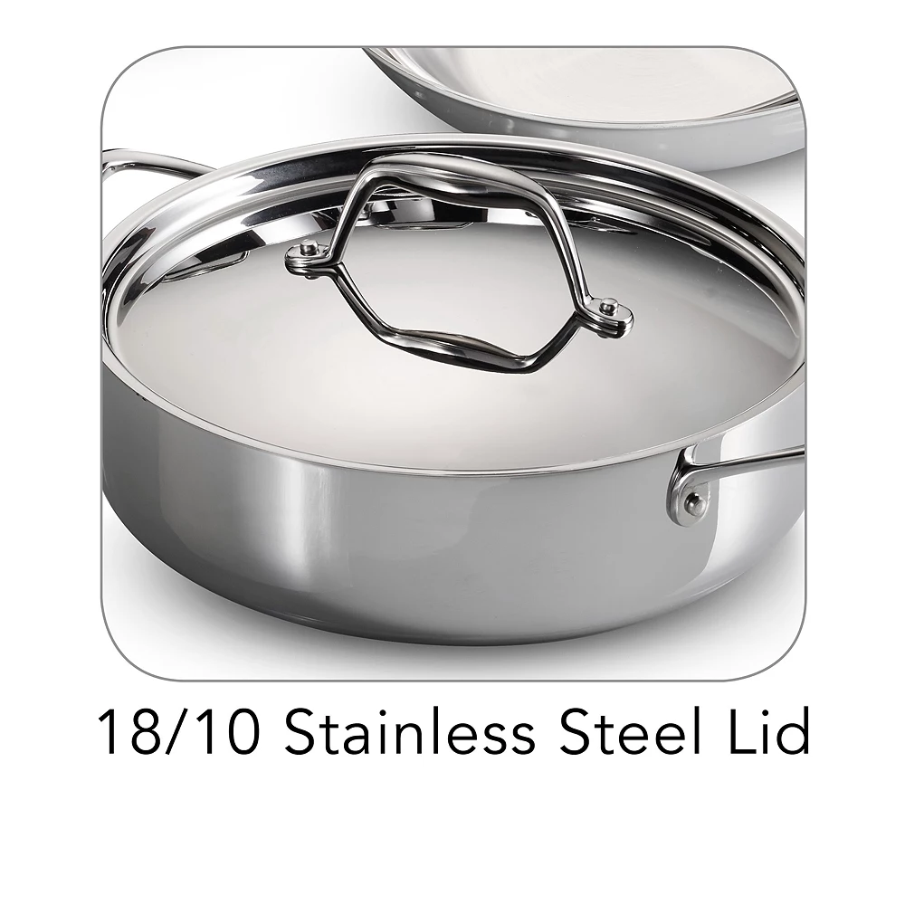 Tramontina Gourmet Tri-Ply 10-pc. Stainless Steel Cookware Set 7 Tramontina Gourmet Tri-Ply 10-pc. Stainless Steel Cookware Set - Image 5