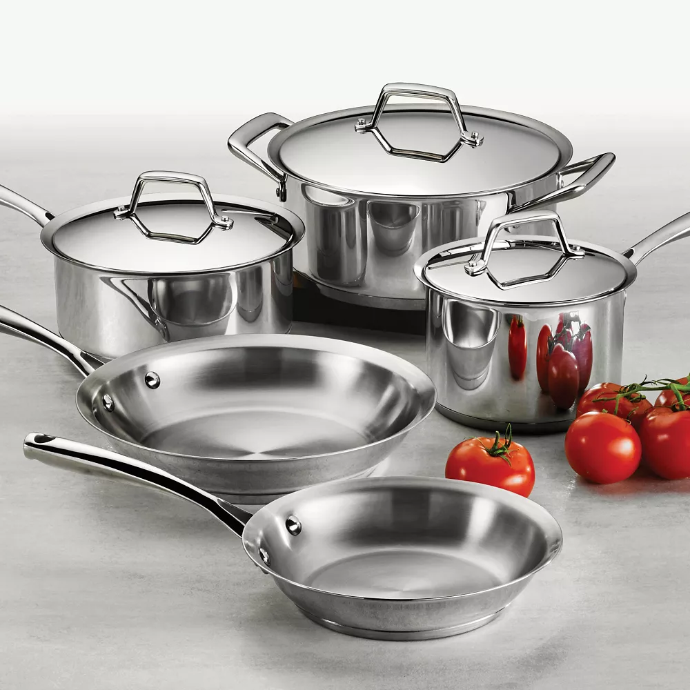 Tramontina Gourmet Prima Tri-Ply Stainless Steel 8-pc. Cookware Set 4 Tramontina Gourmet Prima Tri-Ply Stainless Steel 8-pc. Cookware Set - Image 2