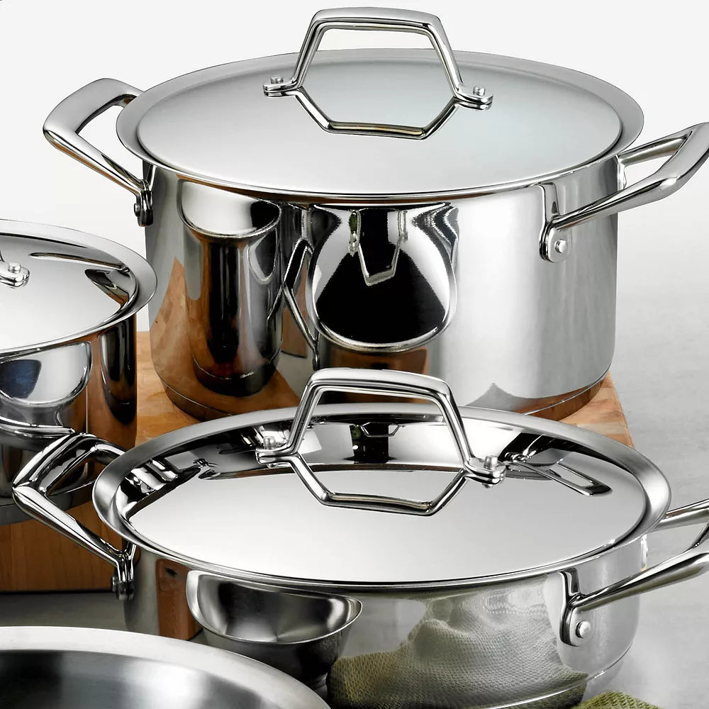 Tramontina Gourmet Prima Tri-Ply Stainless Steel 8-pc. Cookware Set 8 Tramontina Gourmet Prima Tri-Ply Stainless Steel 8-pc. Cookware Set - Image 6