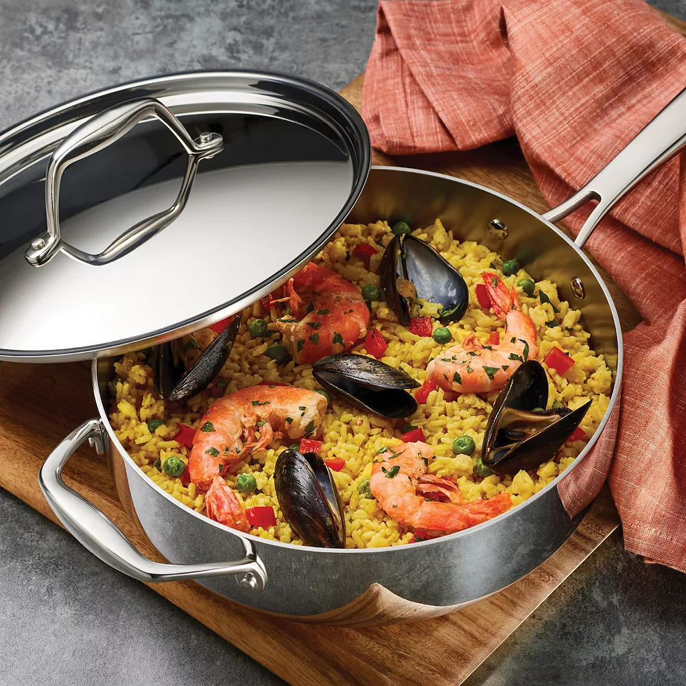 Tramontina Gourmet 3-qt. Tri-Ply Clad Deep Saute Pan 7 Tramontina Gourmet 3-qt. Tri-Ply Clad Deep Saute Pan - Image 5