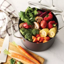 Tramontina 8-qt. Hard-Anodized Aluminum Covered Stock Pot 10 Tramontina 8-qt. Hard-Anodized Aluminum Covered Stock Pot -Tramontina 5552770 ALT2