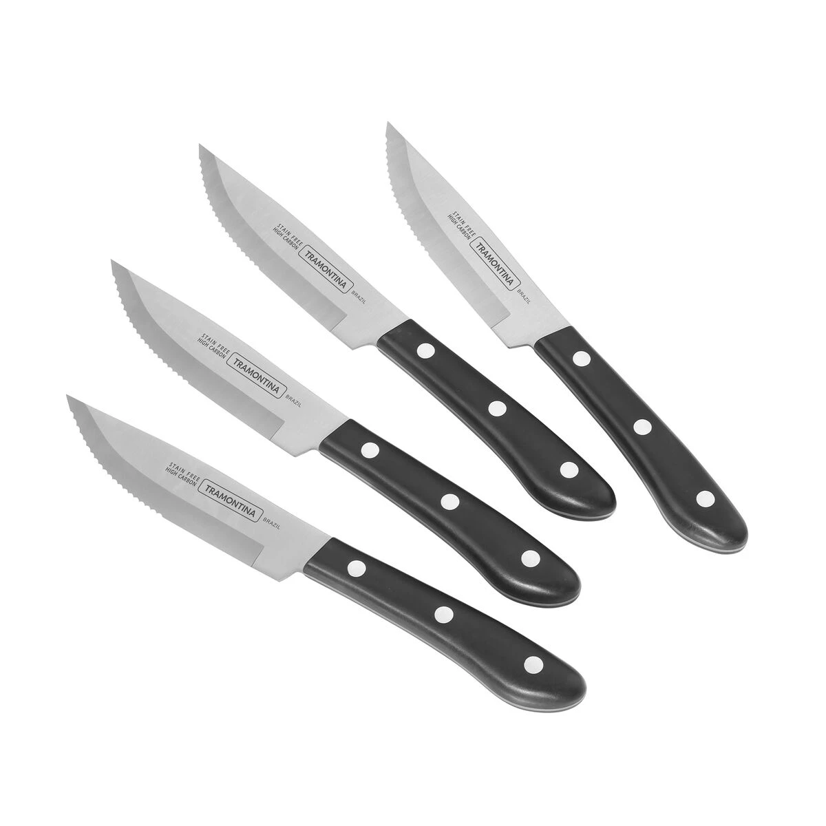 Tramontina Porterhouse 4 Pc - 5 In Steak Knife Set With Hardwood Block 5 Tramontina Porterhouse 4 Pc - 5 In Steak Knife Set With Hardwood Block - Image 3