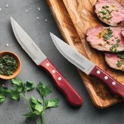 Tramontina Porterhouse 5 Pc Steak Knife Set - Pointed - W/Hardwood Counter Block 13 Tramontina Porterhouse 5 Pc Steak Knife Set - Pointed - W/Hardwood Counter Block -Tramontina 80000011IXM001G