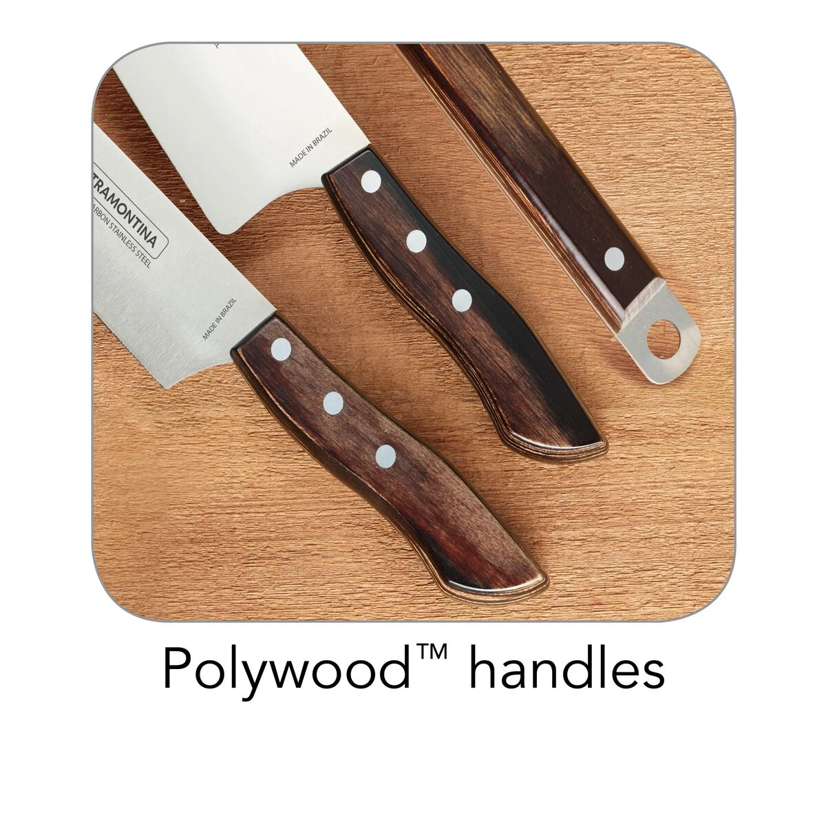 Tramontina Churrasco BBQ 3 Pc Chef Knives And Grill Fork Set 5 Tramontina Churrasco BBQ 3 Pc Chef Knives And Grill Fork Set - Image 3