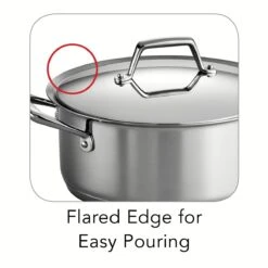 Tramontina 6 Qt Prima Stainless Steel Covered Sauce Pot -Tramontina 80101016IXI002G