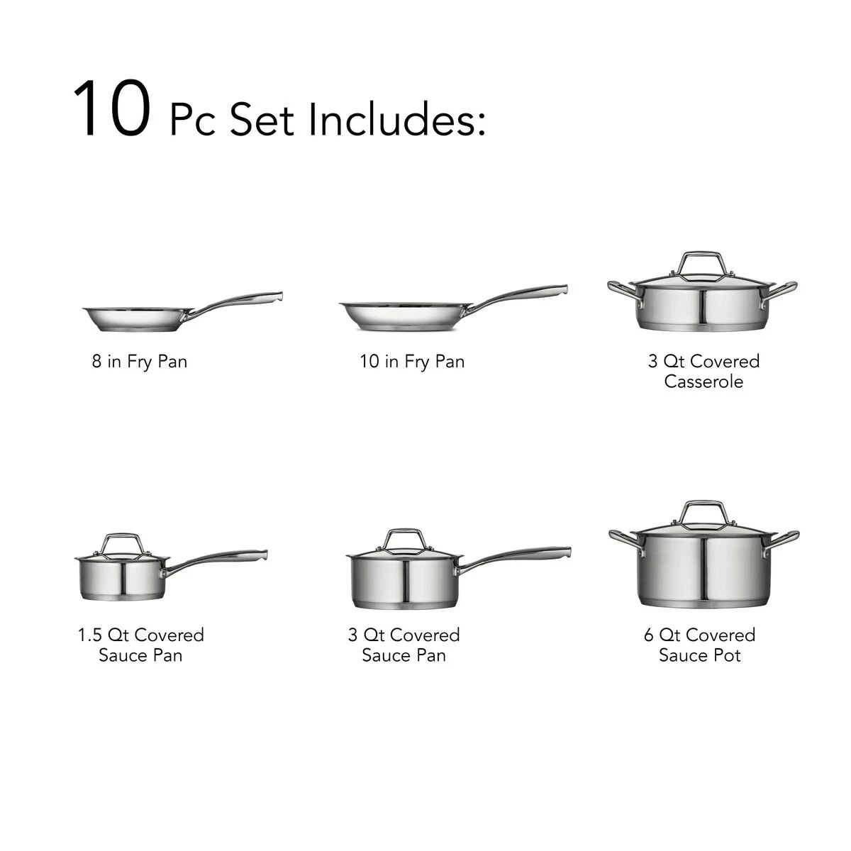 Tramontina Prima 10 Pc Stainless Steel Cookware Set 16 Tramontina Prima 10 Pc Stainless Steel Cookware Set - Image 14