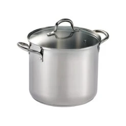 Tramontina 12 Qt Covered Stainless Steel Stock Pot 13 Tramontina 12 Qt Covered Stainless Steel Stock Pot -Tramontina 80104122IXM001G