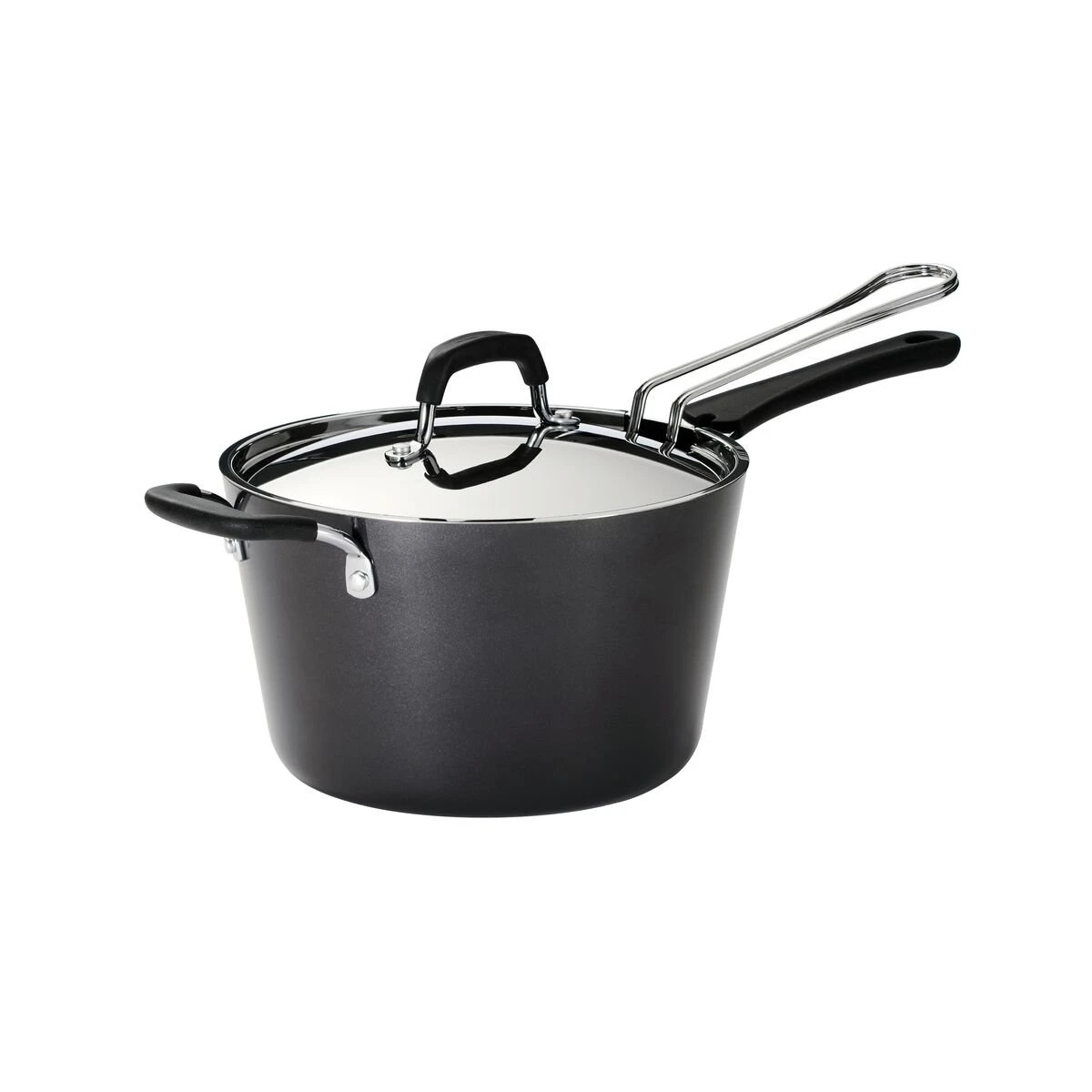 Tramontina 5.5 Qt Aluminum Deep Fryer With Helper Handle - Charcoal Gray 6 Tramontina 5.5 Qt Aluminum Deep Fryer With Helper Handle - Charcoal Gray - Image 4