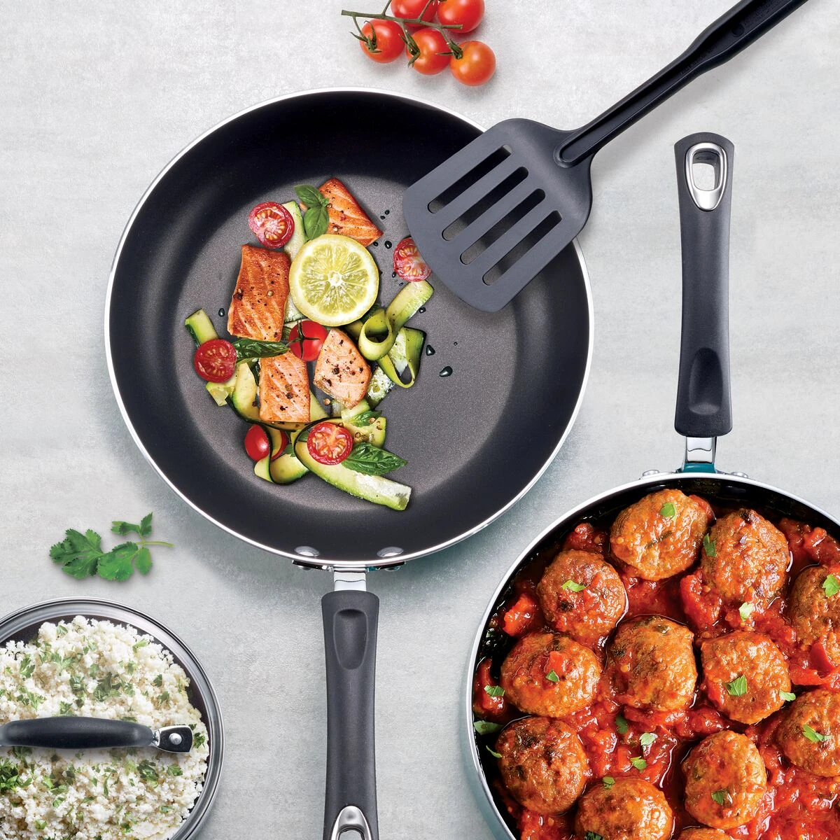 Tramontina 16 Pc Nonstick Cookware Set - Teal 4 Tramontina 16 Pc Nonstick Cookware Set - Teal - Image 2