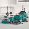 Tramontina 16 Pc Nonstick Cookware Set - Teal 1 Tramontina 16 Pc Nonstick Cookware Set - Teal -Tramontina 80106004PRM001G