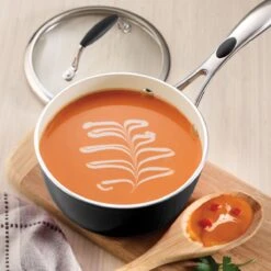 Tramontina 1.5 Qt Ceramic Covered Sauce Pan - Black