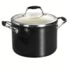 Tramontina 6 Qt Ceramic Covered Stock Pot - Black 1 Tramontina 6 Qt Ceramic Covered Stock Pot - Black -Tramontina 80110027PRM001G