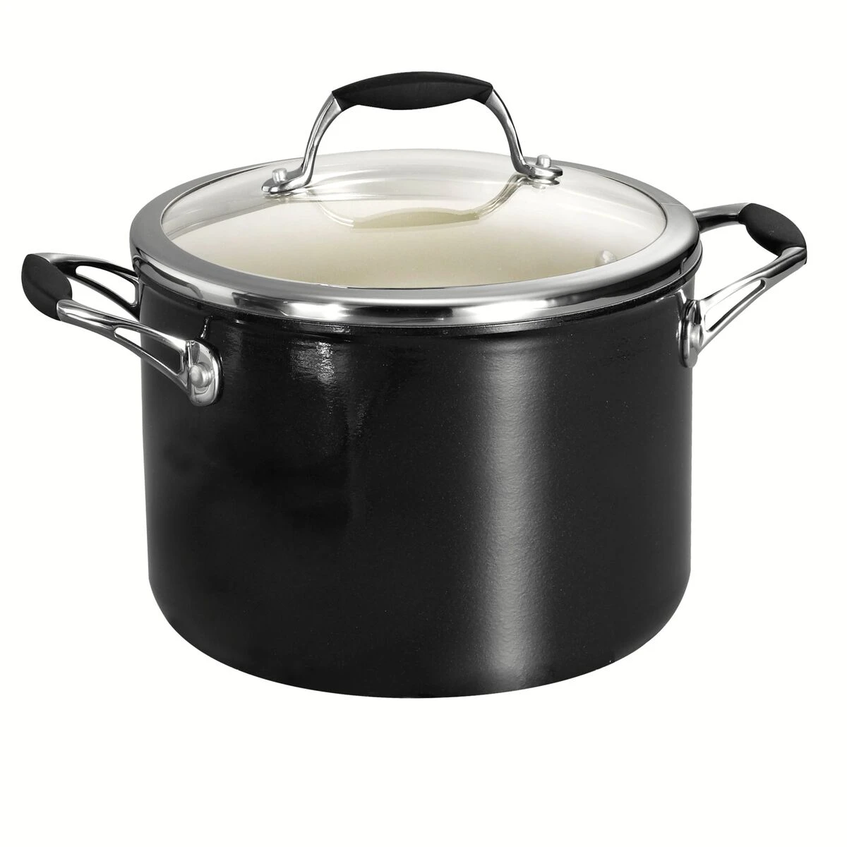 Tramontina 6 Qt Ceramic Covered Stock Pot - Black 3 Tramontina 6 Qt Ceramic Covered Stock Pot - Black