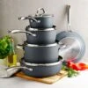 Tramontina 9 Pc Induction Nonstick Cookware Set - Slate Gray 2 Tramontina 9 Pc Induction Nonstick Cookware Set - Slate Gray -Tramontina 80110029PDM001G
