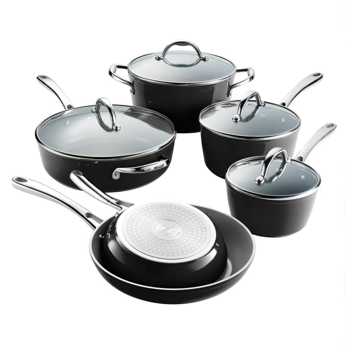 Tramontina 10 Pc Cold-Forged Induction Ceramic Cookware Set - Black 11 Tramontina 10 Pc Cold-Forged Induction Ceramic Cookware Set - Black - Image 9