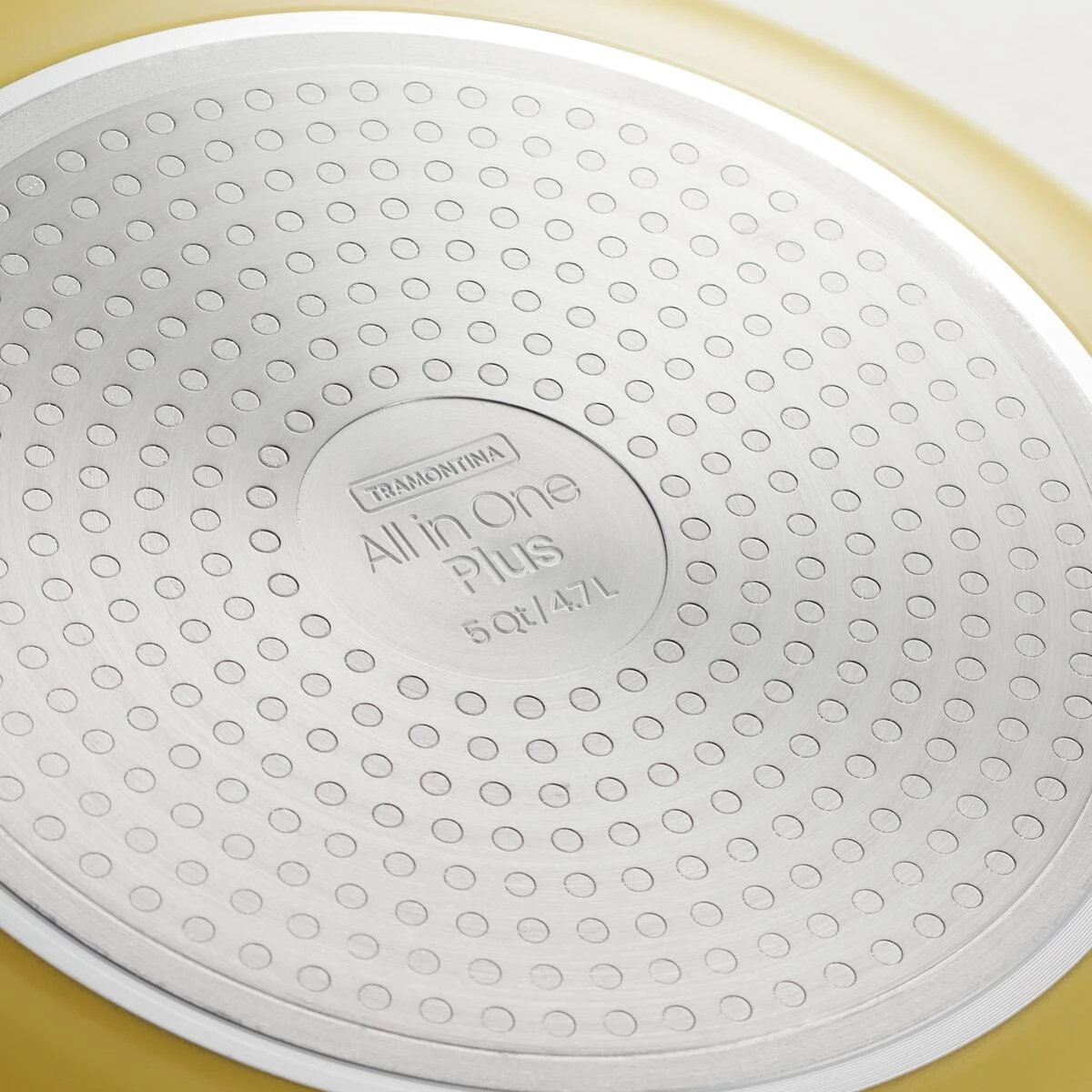 Tramontina All In One Plus Pan, 5 Qt Ceramic Non Stick - Mustard Yellow 10 Tramontina All In One Plus Pan, 5 Qt Ceramic Non Stick - Mustard Yellow - Image 8