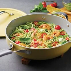 Tramontina All In One Plus Pan, 5 Qt Ceramic Non Stick - Mustard Yellow