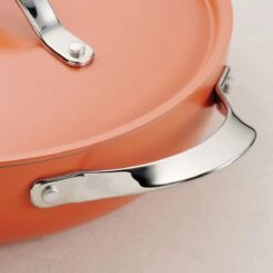 Tramontina All In One Plus Pan, 5 Qt Ceramic Non Stick - Persimmon Orange -Tramontina 80110084IXM003G