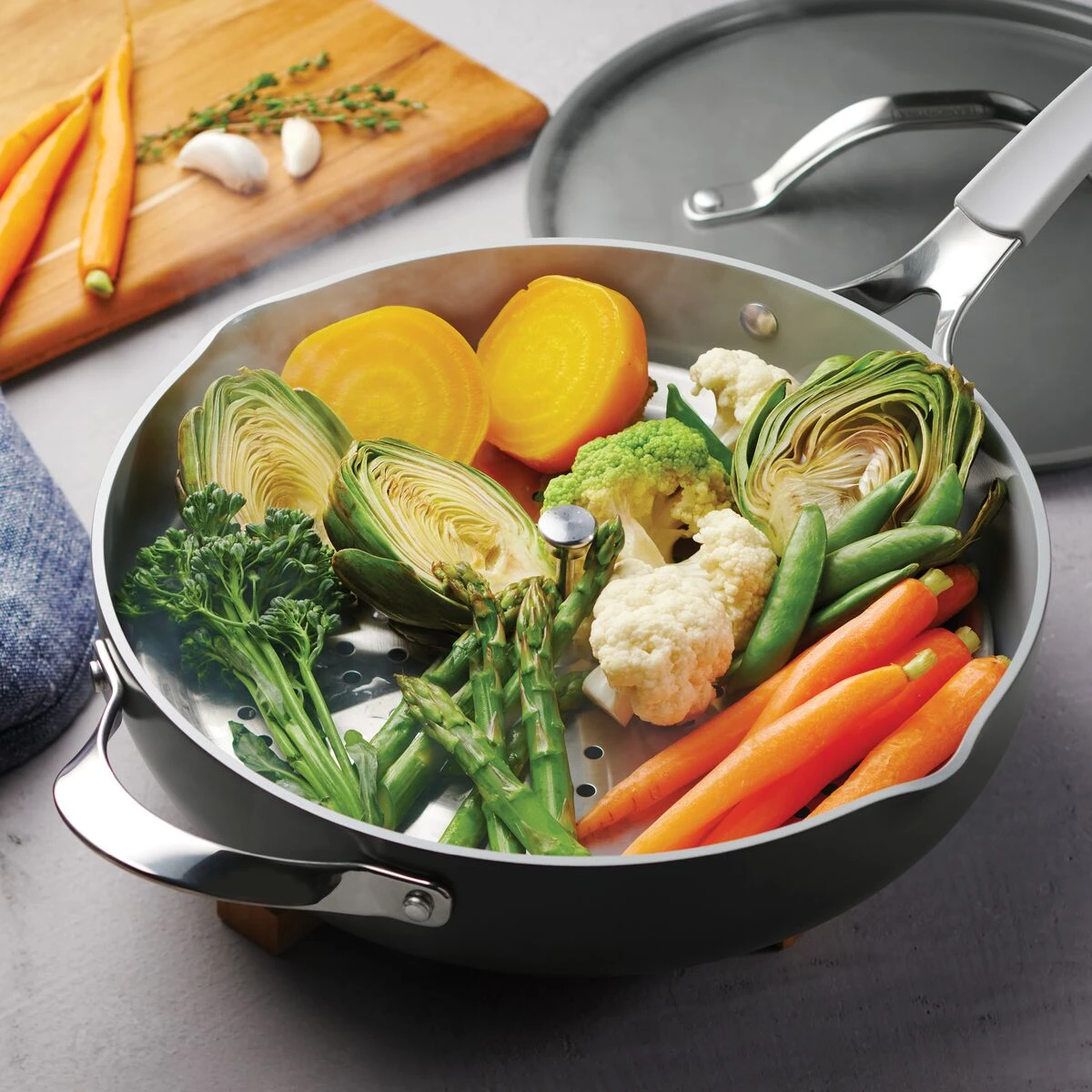 Tramontina All In One Plus Pan, 5 Qt Ceramic Non Stick - Charcoal Gray 3 Tramontina All In One Plus Pan, 5 Qt Ceramic Non Stick - Charcoal Gray