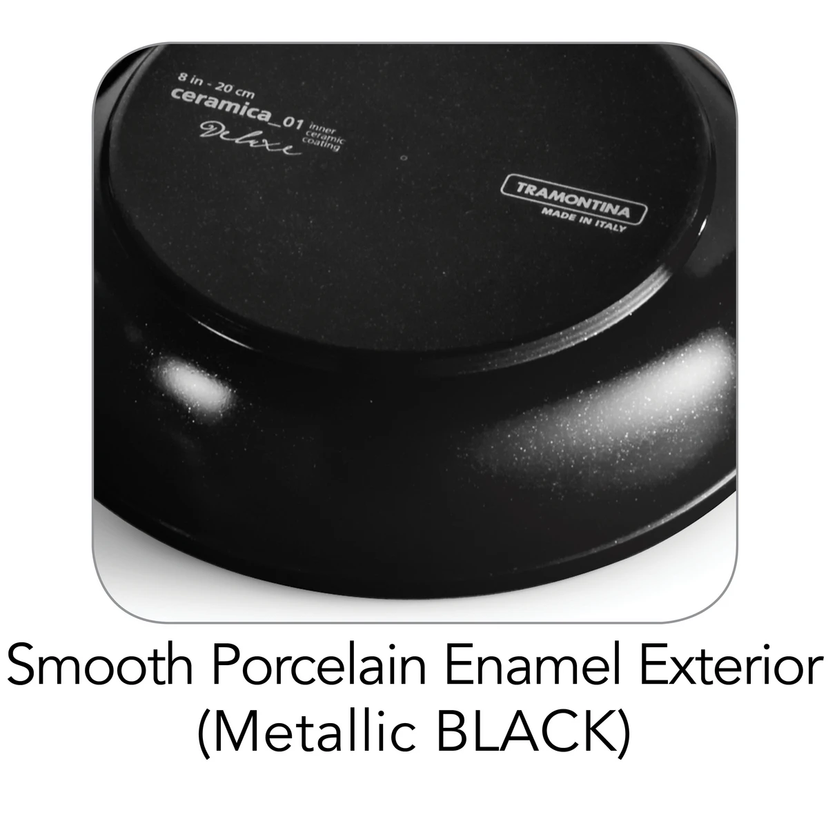 Tramontina 8 Pc Ceramic Cookware Set - Black 7 Tramontina 8 Pc Ceramic Cookware Set - Black - Image 5