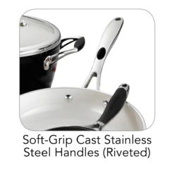 Tramontina 8 Pc Ceramic Cookware Set - Black 11 Tramontina 8 Pc Ceramic Cookware Set - Black -Tramontina 80110200ANM003G