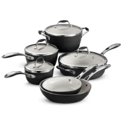 Tramontina 10 Pc Ceramic Cookware Set - Black -Tramontina 80110525ANM002G