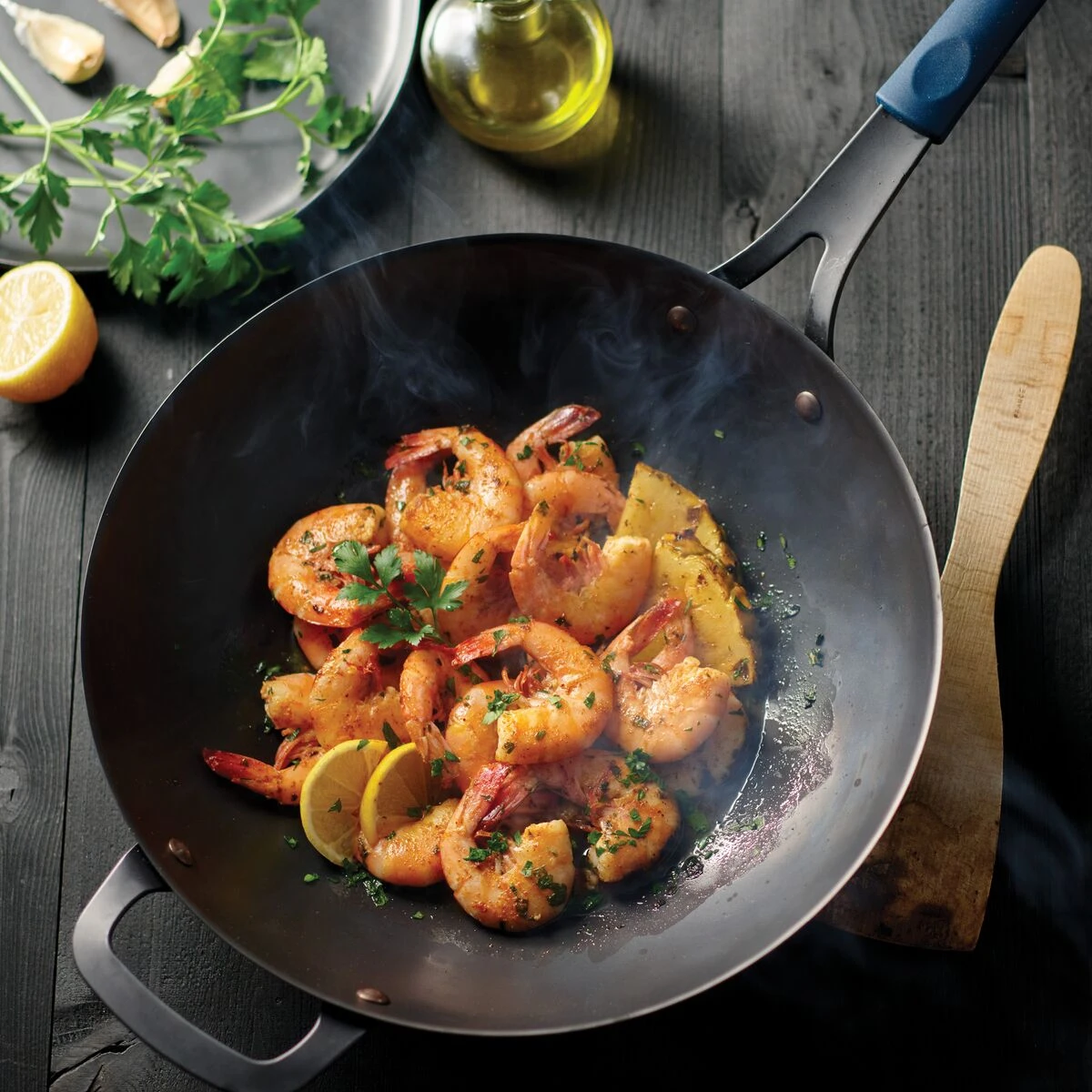 Tramontina 12.5 In Carbon Steel Wok 3 Tramontina 12.5 In Carbon Steel Wok