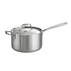 Tramontina 4 Qt Tri-Ply Clad Stainless Steel Covered Sauce Pan 17 Tramontina 4 Qt Tri-Ply Clad Stainless Steel Covered Sauce Pan -Tramontina 80116024IXM001G