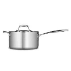 Tramontina 4 Qt Tri-Ply Clad Stainless Steel Covered Sauce Pan 16 Tramontina 4 Qt Tri-Ply Clad Stainless Steel Covered Sauce Pan -Tramontina 80116024IXM002G