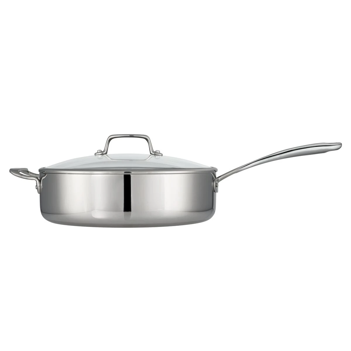 Tramontina 6 Qt Tri-Ply Clad Stainless Steel Covered Deep Sauté Pan - Glass Lids 9 Tramontina 6 Qt Tri-Ply Clad Stainless Steel Covered Deep Sauté Pan - Glass Lids - Image 7