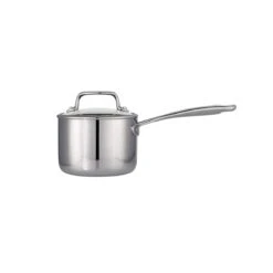 Tramontina Tri-Ply Clad 1.5 Qt Covered Stainless Steel Covered Sauce Pan - Glass Lid -Tramontina 80116032IXM001G