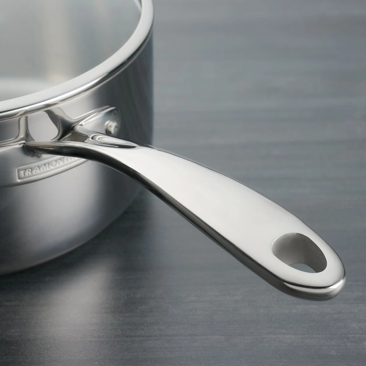 Tramontina Tri-Ply Clad 2 Qt Covered Stainless Steel Covered Sauce Pan - Glass Lid 9 Tramontina Tri-Ply Clad 2 Qt Covered Stainless Steel Covered Sauce Pan - Glass Lid - Image 7