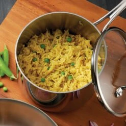 Tramontina Tri-Ply Clad 2 Qt Covered Stainless Steel Covered Sauce Pan - Glass Lid