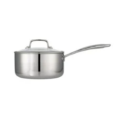 Tramontina Tri-Ply Clad 3 Qt Stainless Steel Covered Sauce Pan - Glass Lid 16 Tramontina Tri-Ply Clad 3 Qt Stainless Steel Covered Sauce Pan - Glass Lid -Tramontina 80116035IXM001G