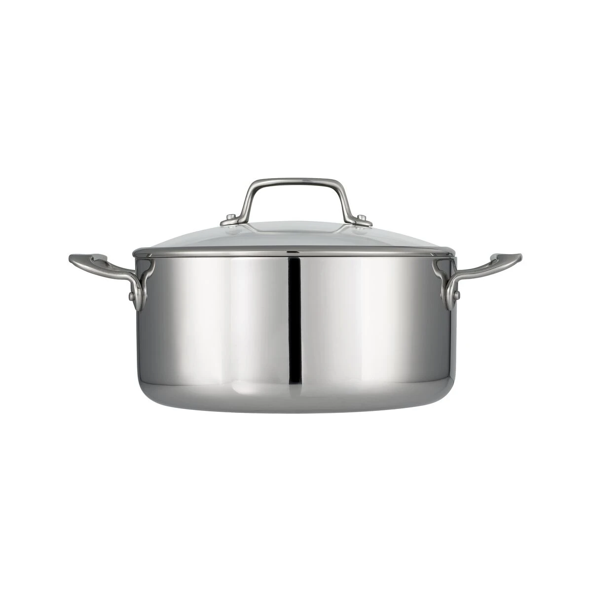 Tramontina Tri-Ply Clad 5 Qt Stainless Steel Covered Dutch Oven - Glass Lid 9 Tramontina Tri-Ply Clad 5 Qt Stainless Steel Covered Dutch Oven - Glass Lid - Image 7